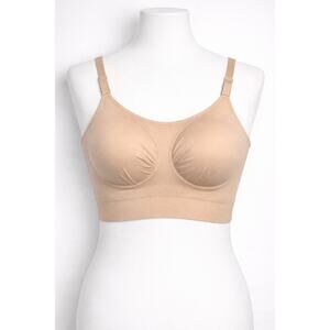 Evelyn and Bobbie Beyond Seamless Wirefree Bra Womens L Beige